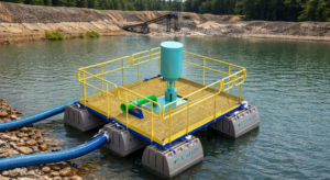 Bomba en balsa para minería